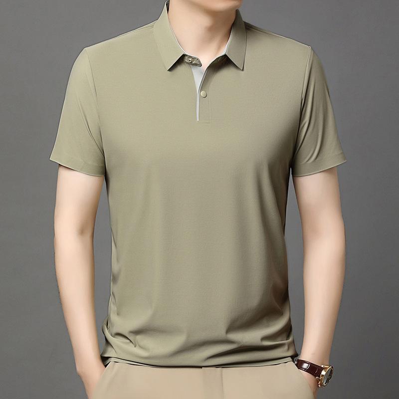 Men's Short Sleeve POLO Shirt Lapel Casual Versatile Summer T-Shirt Men's