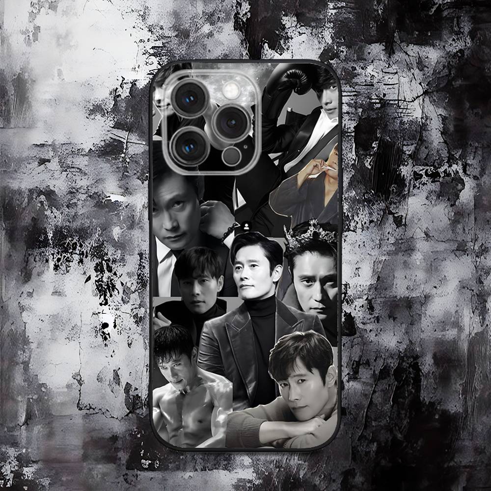 Lee B-Byung H-Hun Handyhülle Für iPhone 16,15,14,13,12,11,Pro,Max,Plus,X,XS,SE,E,Mini,Weiche Silikon Schwarz Hülle
