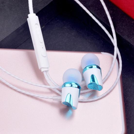 Universal Earphone Noise-canceling Wired In-ear Earbud 1.2m Stereo with Mic for Mobile Phone
