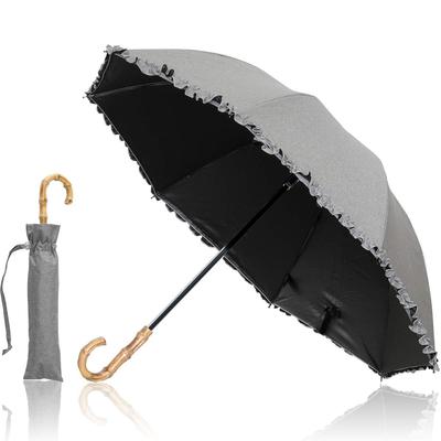 FIELDOOR Fully Folding 50cm For Sunny and Rainy Days Fabric Steel UV UV Heat Glass Rainy Super Water Repellent Ombrage, Blackout, 2-Stage, Parasol,