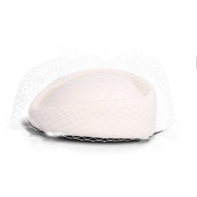 Pălării Fascinator pentru Femei Pălărie Vintage Anii 60 Lână Pălărie Stewardesă Pillbox Pălărie Bază Fascinator Cocktail Lacrimă