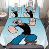 Exquisite 3D the Sailor Wallpaper Cartoon P-Popeyes Digital Printing Bedding Set Duvet Cover Comforter Bed Boys Girls Gift