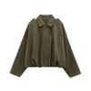 Women S Casual Solid Color Print Autumn Winter Long Sleeve Jackets Coats POLO Neck Fashion
