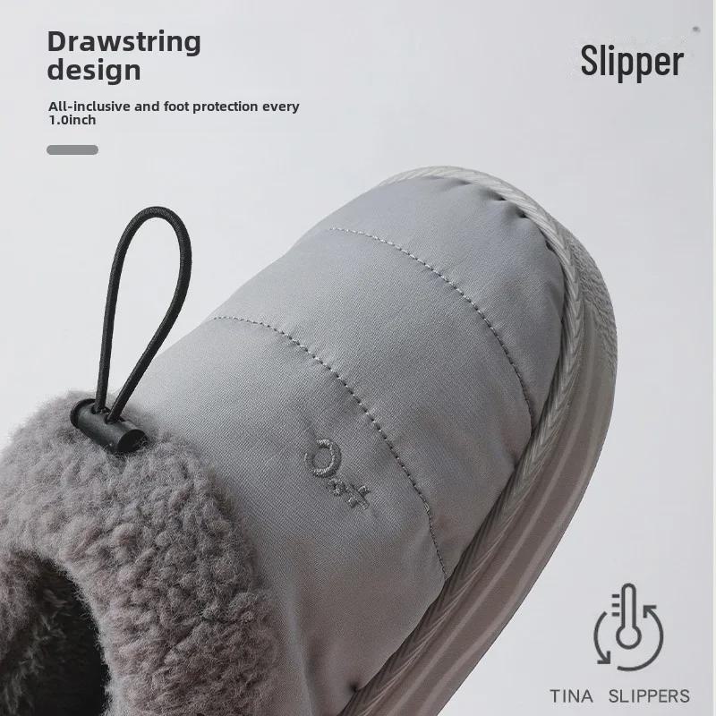 2024 Women's Lamb Wool Winter Non-slip Waterproof Fur Snow Shoes