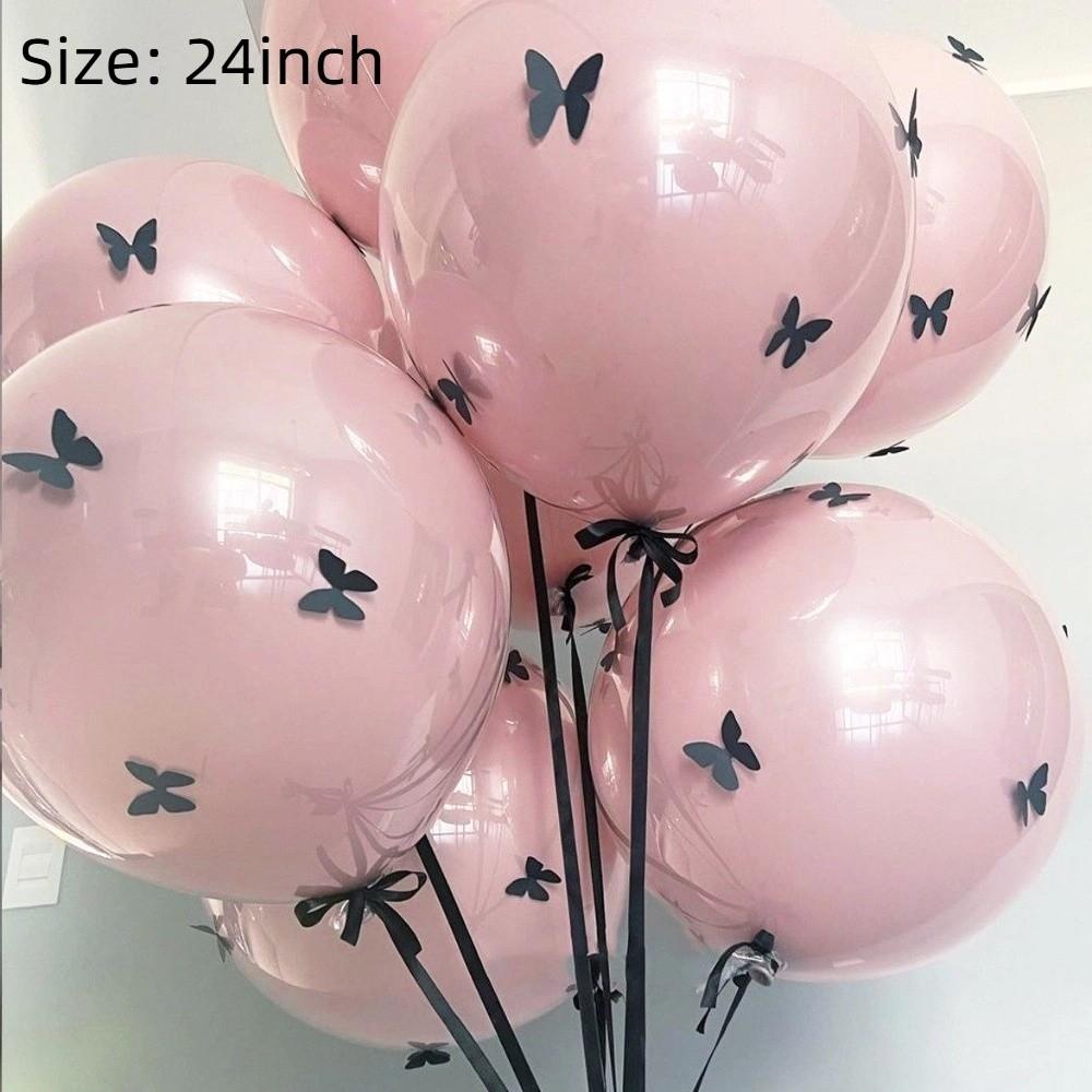 1pcs Thicken Butterfly Bobo Balloon 24inch Balloon Set Ins Ribbon Balloon Set