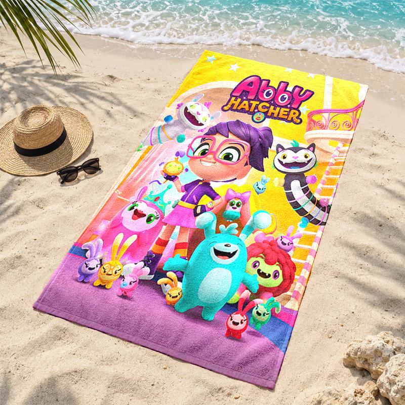 Abby Hatcher Microfiber Beach Towel Quick Dry Sand Free Lightweight Beach Towels for Travel Swimming Camping