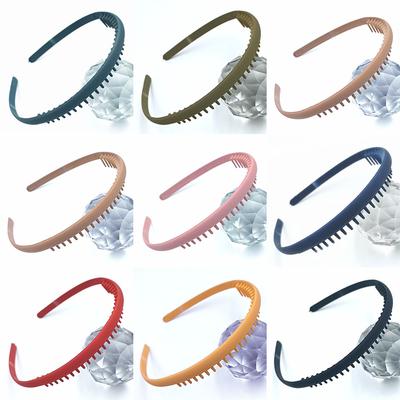 Vogue Hřeben do vlasů Gumičky do vlasů Gumička do vlasů se zuby Jednoduché vlasové doplňky Cukrová barva Dámská vlasová obruč Morandi barva Módní Jednobarevná Nová Vysoká kvalita