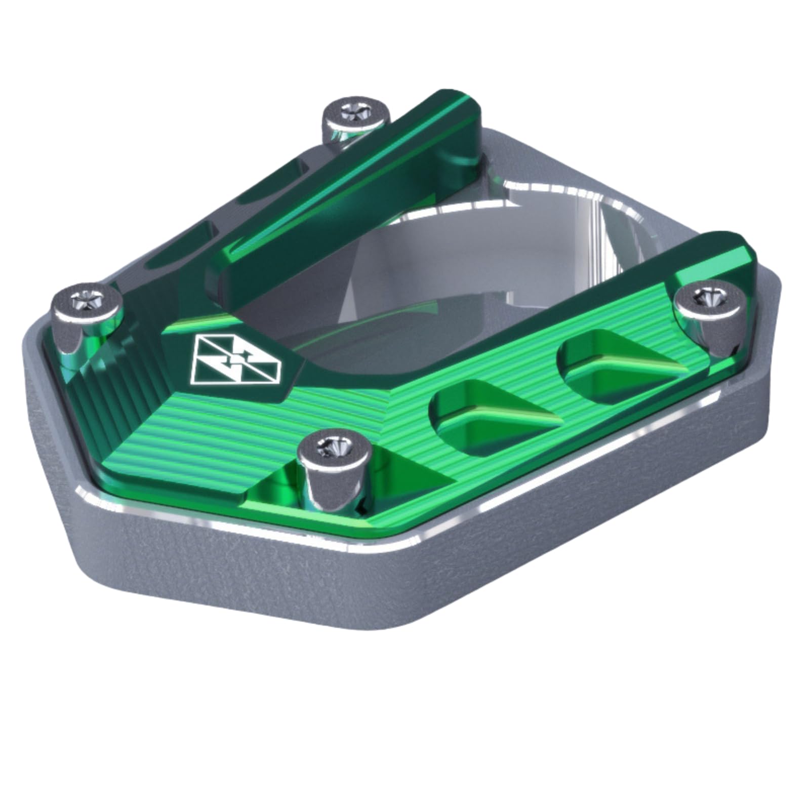 

cocoriko Motorcycle Side Stand Plate for ZX-25R NINJA250 NINJA400 Z250 Z400 Aluminum (Green) зелёный