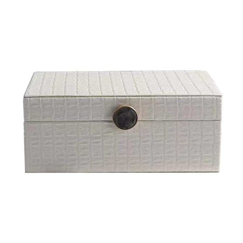 

Small Jewelry Box Portable Earrings Bracelet Ring Jewelry Boxes Organizer for Women Necklace Tray Display Accessories Storage 25X16X10CM
