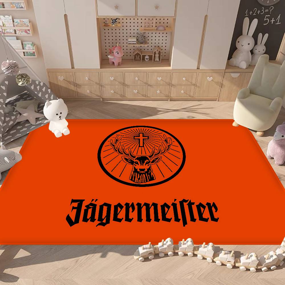 Tappetino J-Jagermeisteres Logo Stile Nordico Camera da Letto Soggiorno Tappetino Casa Balcone Antiscivolo Alfombra