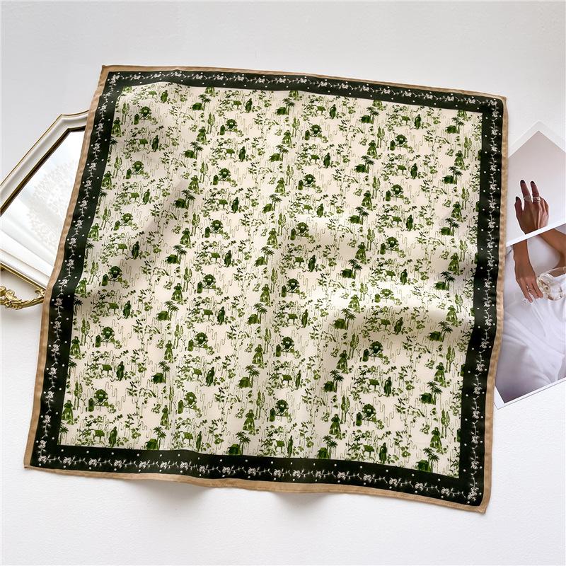 New 65*65Cm Square Scarf Cotton Feel Women Soft Headscarf Foulard Bandana Female Hijab Spring Autumn Warm Neckerchief Decoration