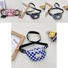 Trendy Modern Cool Boys Chest Bag Stylish Kids Waist Bag Checkered Small Crossbody
