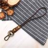 Leather Cowhide Badge Holder Leather Lanyard Work Card Holder Phone Neck Strap Wrist Neck Lanyard