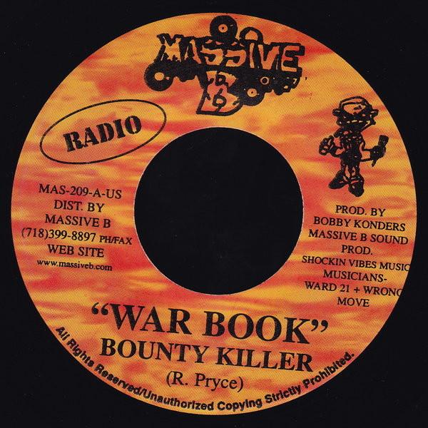 7inch Record BOUNTY KILLER - War Book MAS209 Massive B 2002 US Reggae, Ska & Dub Used