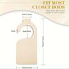 10 Pcs Blank Wooden Closet Dividers - Hanging Size Organizers for Home & Nursery Baby Clothes Racks