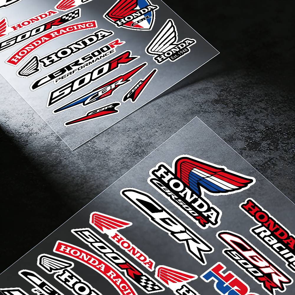 AQU1 FOR HONDA CBR500R Reflective motorcycle stickers, 3M safety warning at night in the dark scooter helmets