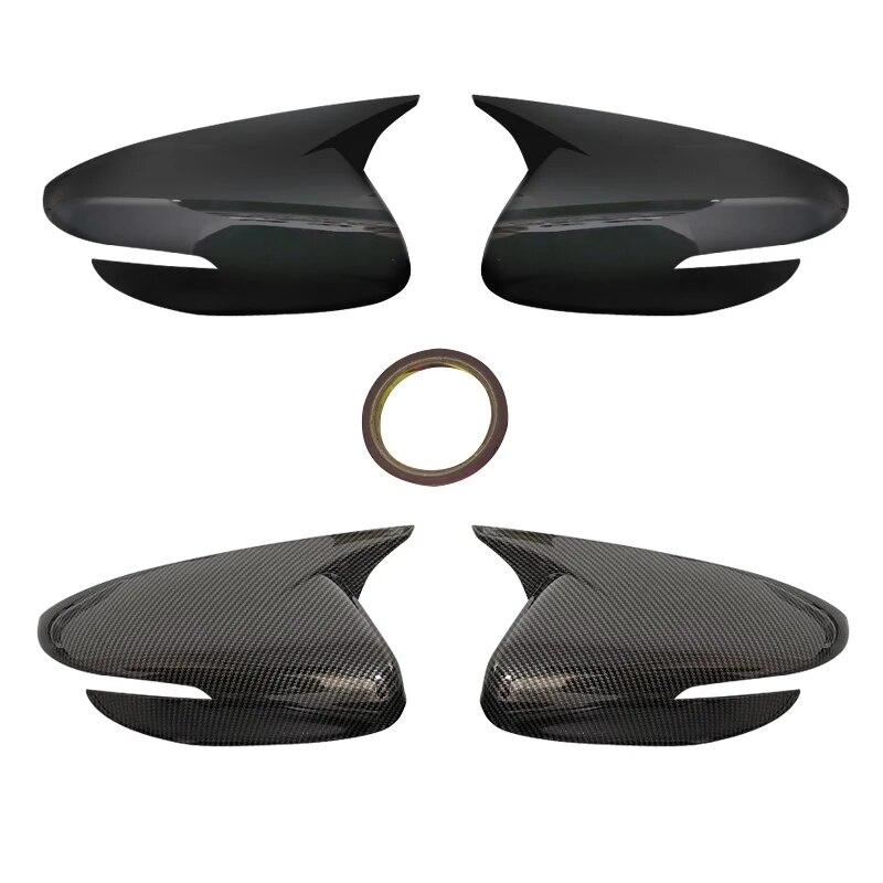 For KIA K3 Cerato Forte 2013-2018 Rearview Side Mirror Cover Wing Cap Exterior Door Rear View Case Trim Carbon Fiber Sticker