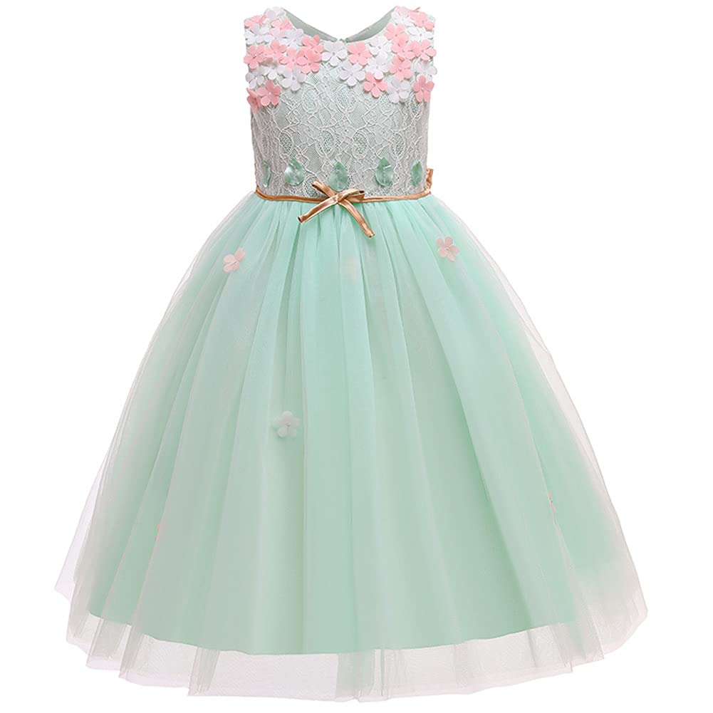 

Forpend Dress Princess Dress for Perfect for Piano Entrance and Concerts Children s F027, Girls, Parties, Performances, Weddings, Ceremonies, зелёный