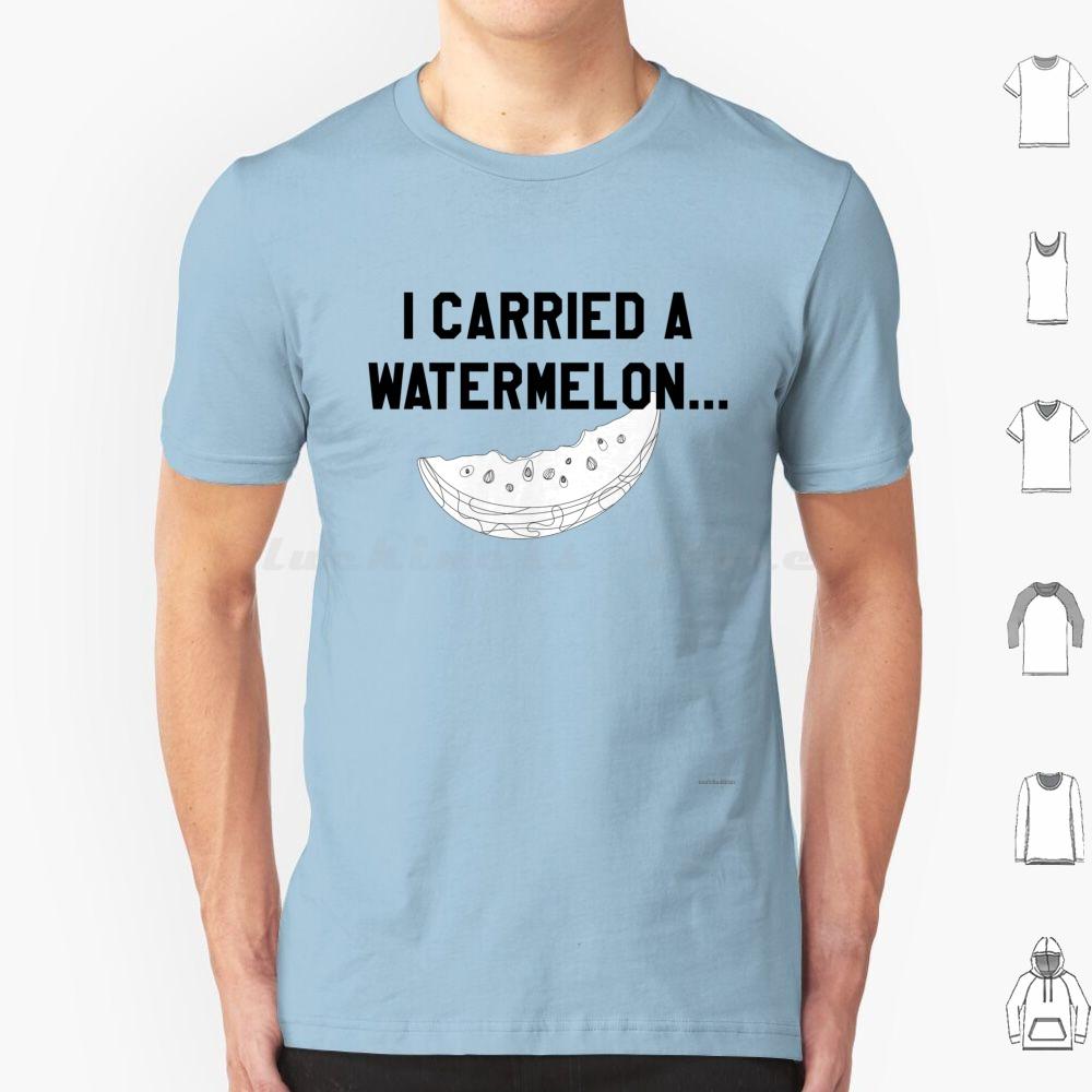 I Carried A Watermelon Black Text T Shirt Big Size 100 Cotton Dirty Dancing Watermelon Johnny Castle Baby Dancing 80s