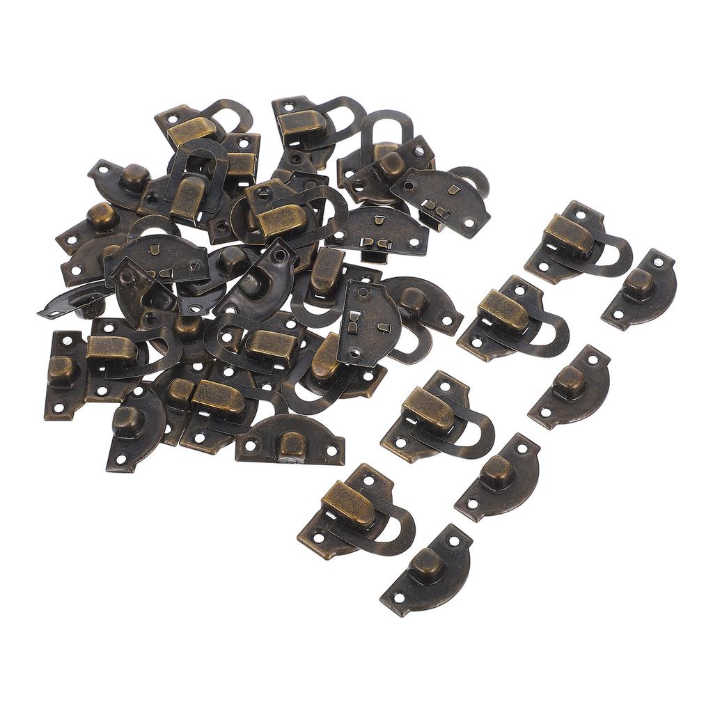 20Pcs Hasps Vintage Jewelry Box Locks Retro Iron Lock Catch Latches for Chests Cases Cabinets Home Office Shop Decor