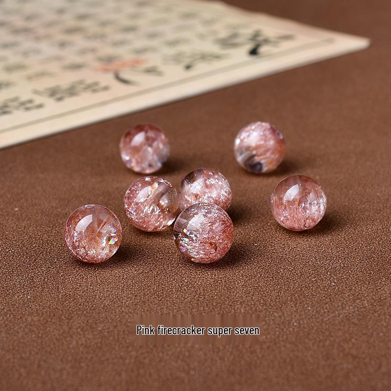 Rose Quartz & Strawberry Quartz Crystal Beads for DIY Jewelry