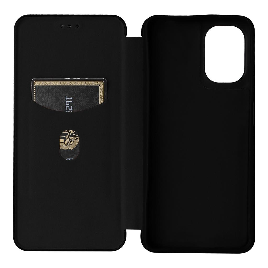 For Motorola Moto G05 4G/E15 4G Case Carbon Fiber Texture Drop-Proof PU Leather Phone Cover