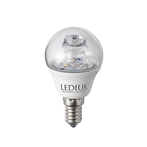 

Takasho LEDIUS Low-Voltage Replacement Bulb, 8-Inch Krypton LED Bulb, 12V/24V Compatible, Clear Type, E14 Base, 3.6W, Warm White, 390lm, HMB-D46T