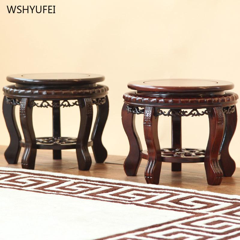 Home decoration accessories 1pcs Vase base Fish tank base Succulent storage flower rack Wooden handicrafts