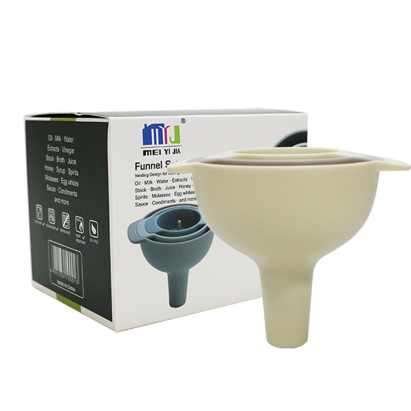 Multifunctional Plastic Funnel 4-in-1 Set Household Oil Can Filter and Pack Liquid Kitchen Oil Pouring Tool