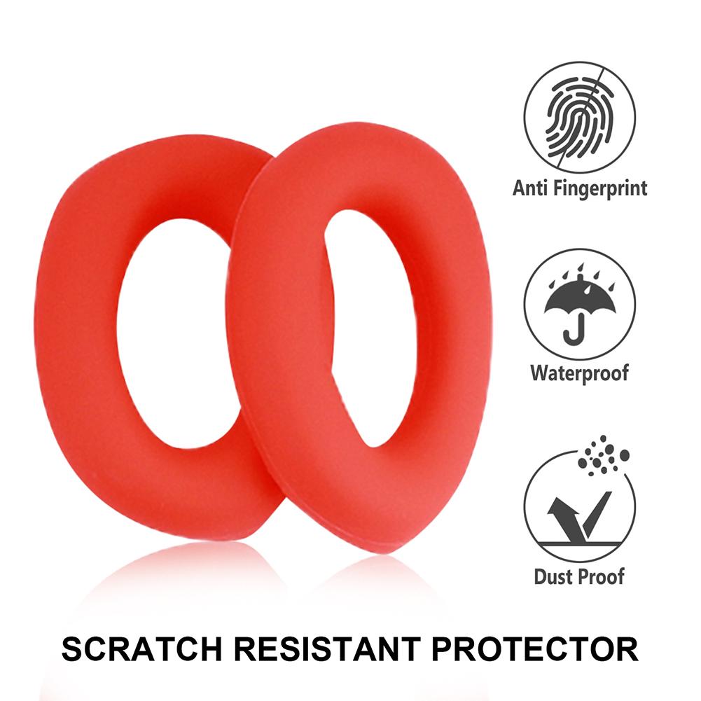 2pcs Silicone Earpad Covers Noise Reduction Earpad Protectors Replacement Washable Sweat-Proof for Sony WH-1000XM5 Headset