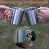 220/300Ml Camping Travel Stainless Steel Cup Carabiner Hook Handle Picnic Water Mug Outdoor Travel Hike Cup