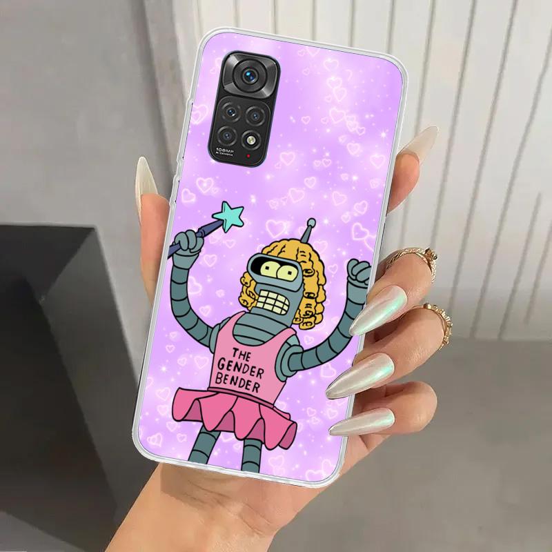 Cartoon F-Futuramas Phone Case for Xiaomi Redmi Note 14 13 12S 12 11S 11 Pro Plus 11T 11E 10S 9 9S Soft Funda Print Shell Note 1