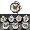 Montre Anneau en Alliage Montre Analogique à Quartz Cadran à Chiffres Romains Bracelet Élastique Mini Montre Doigt pour la Saint-Valentin Noël