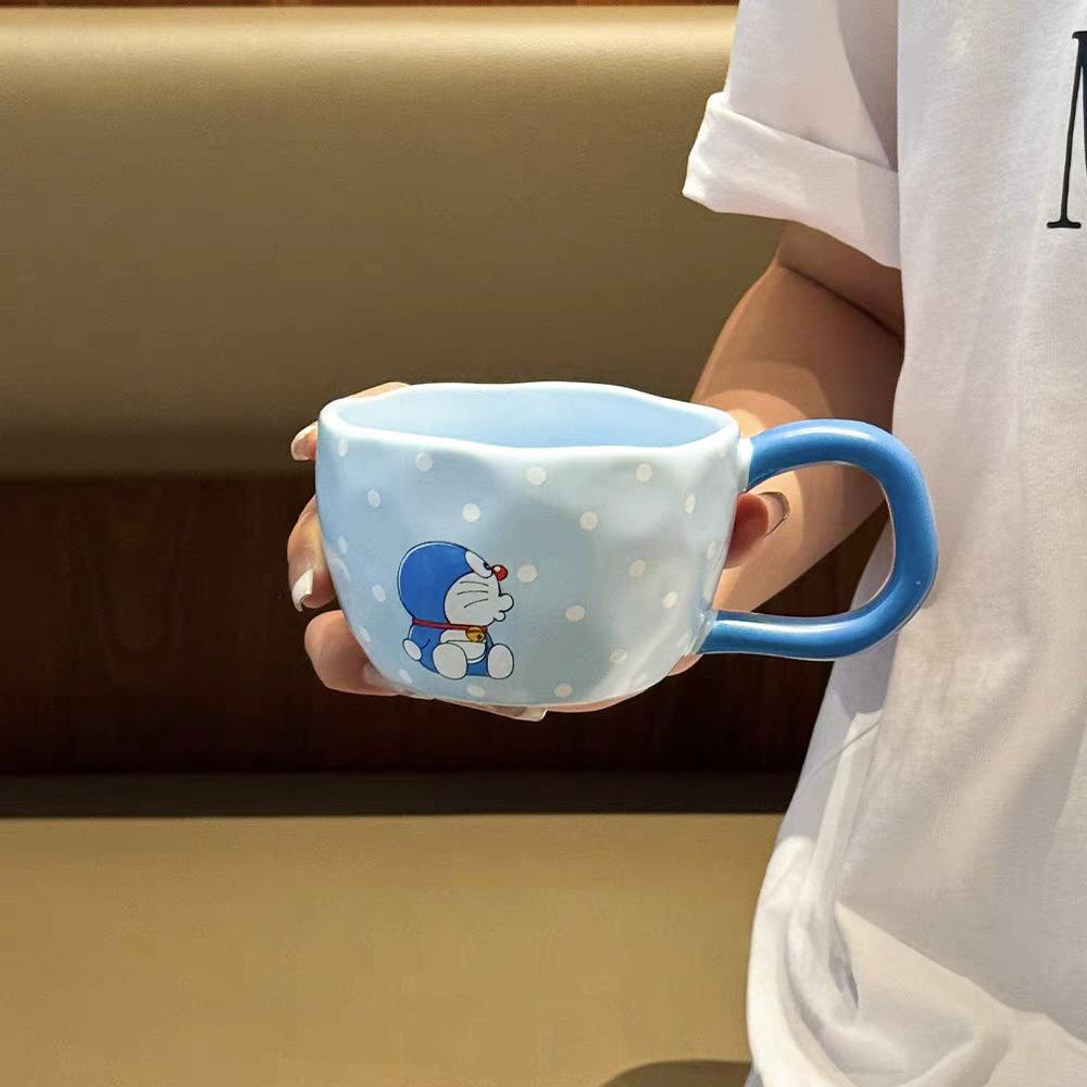 Ceramic water cup modeling cup household cute cartoon office drinking water cup 330ML синий