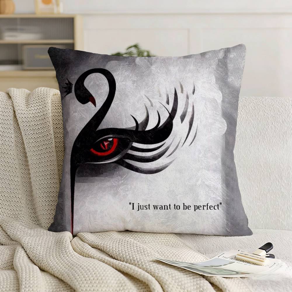 Movie B-Black S-Swan Classic Pillow Case Pattern Printed Pillowcase For Living Room Sofa Cushion Cover