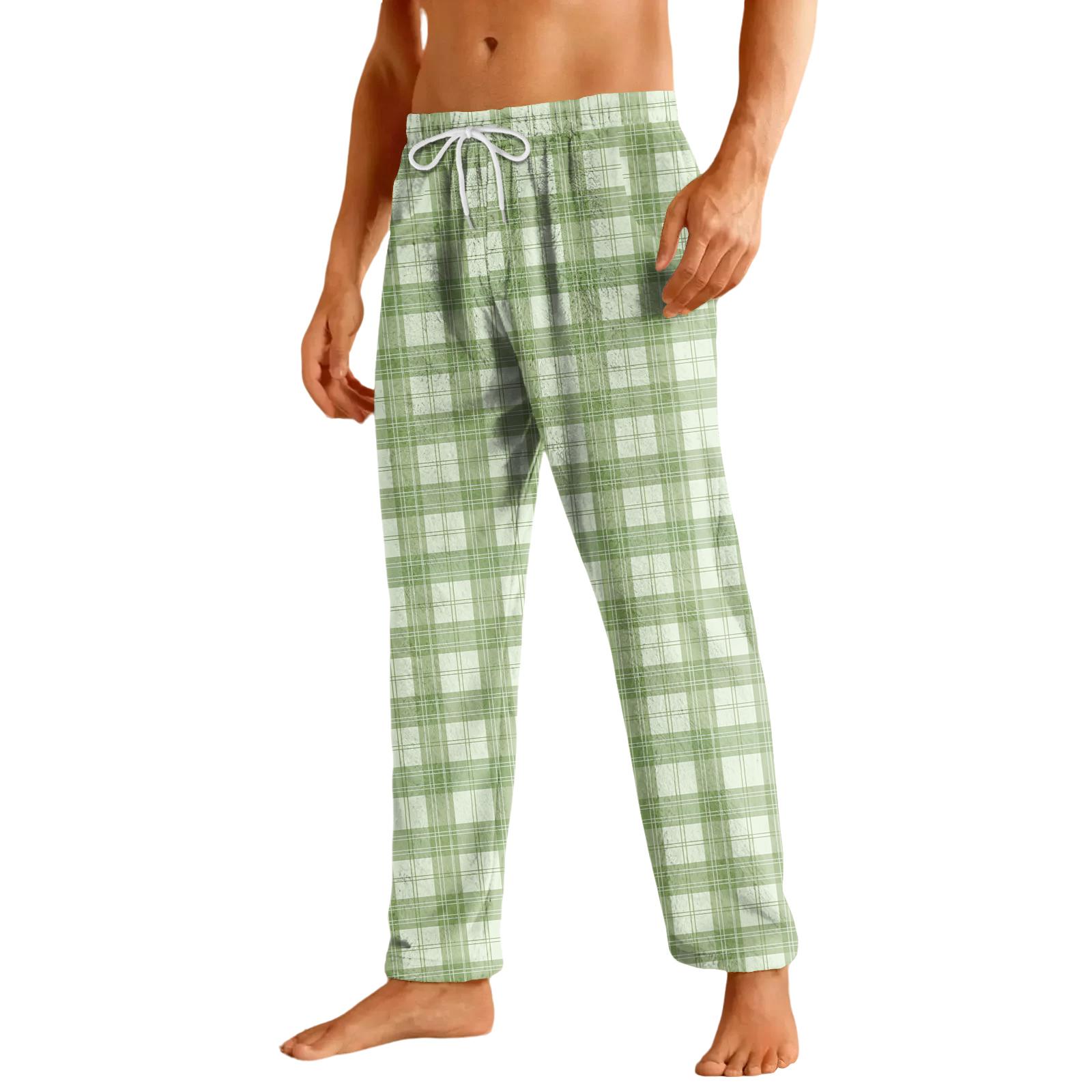 

Мужские домашние мягкие пижамные штаны со шнурком и карманами, повседневные спортивные штаны L