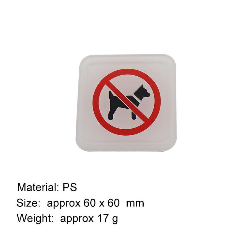 No Pets Allowed Pets Signs Public Place Logo Acrylic Wall Stickers Prohibition Warning Badge Plaque Dog Notice Store