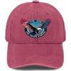 Years Strong Patriotic Eagle Washed Denim Baseball Cap Adjustable Outdoor Casual Hat