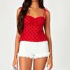 Women's Polka Dot Striped Strapless Tube Top Bra Vest Performance Wear