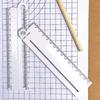 30cm Folding Geometric Ruler Angle Measurement Circular Drawing Ruler  Office Use