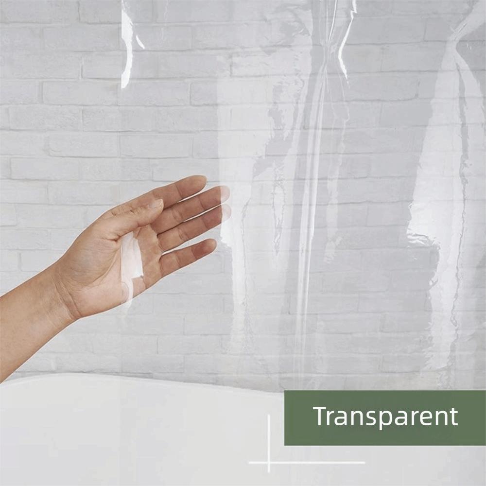 Con Ganchos Cortina de Baño Transparente Forro Ojales Metálicos Cortina Divisoria para Bañera Baño