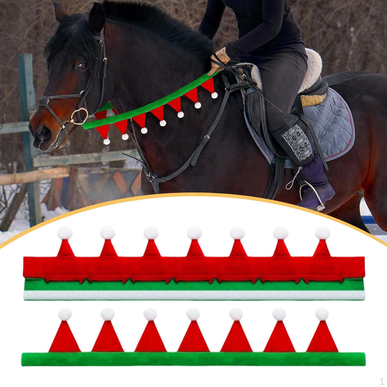 

2 Christmas Horse Rein Covers, Decoration, Decorative Riding Decoration for green and red