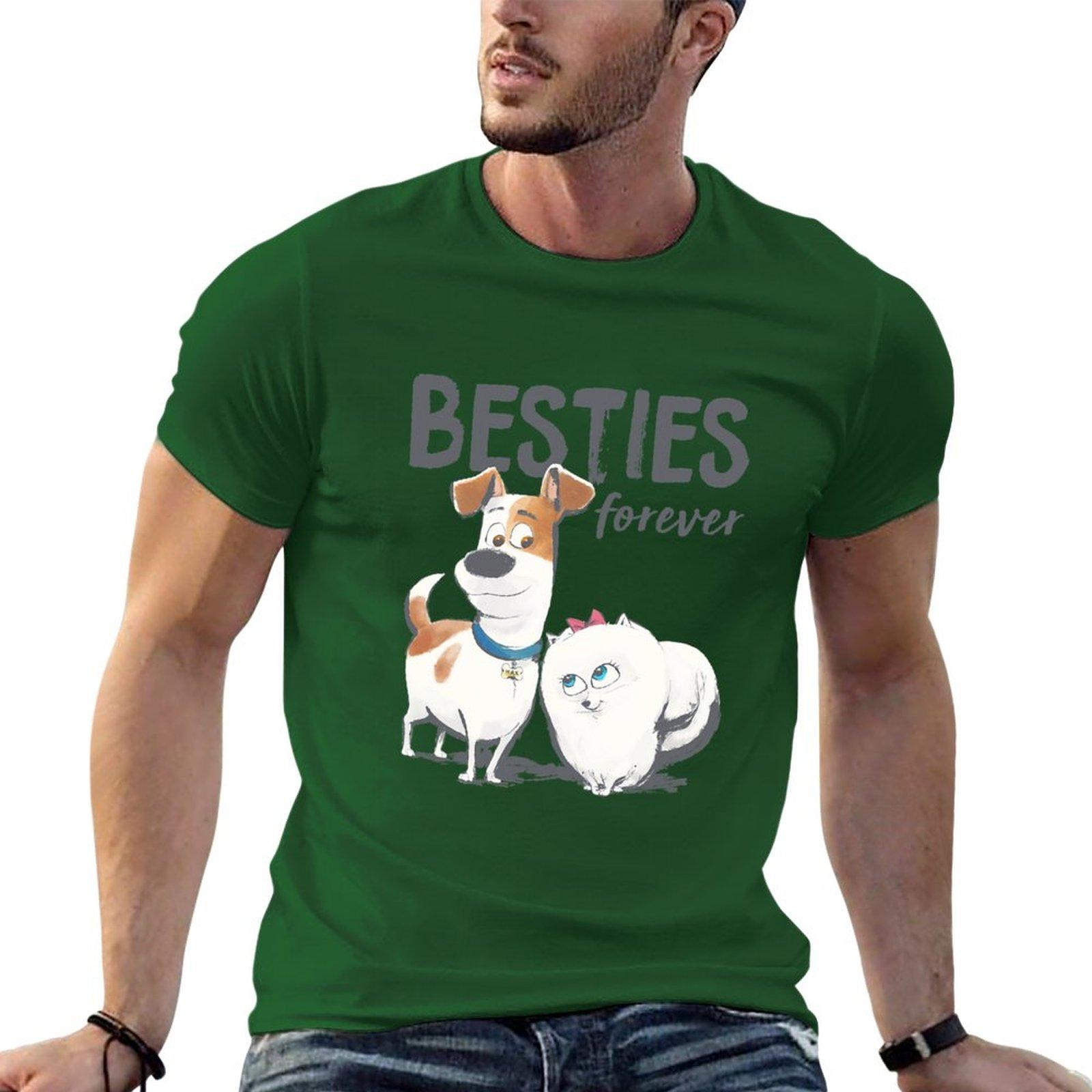

New The Secret Life of Pets 2 Besties T-Shirt anime new edition t shirt vintage clothes mens graphic t-shirts hip hop 4XL