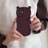 Cute bear ears for iPhone15Pro max Apple 17 mobile phone case 14/13 New 16 niche style
