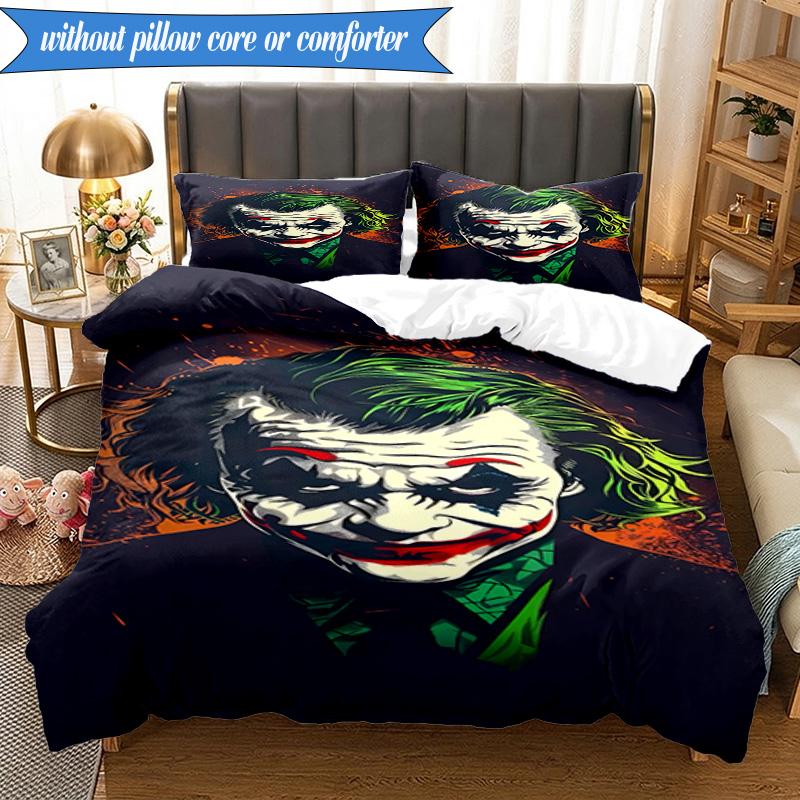 3PCS The clown's Fiery Rise Bedding Set,Including 1pc Duvet Cover And 2pcs Pillowcases Perfect for Bedroom, Dormitory, Fan Christmas gift