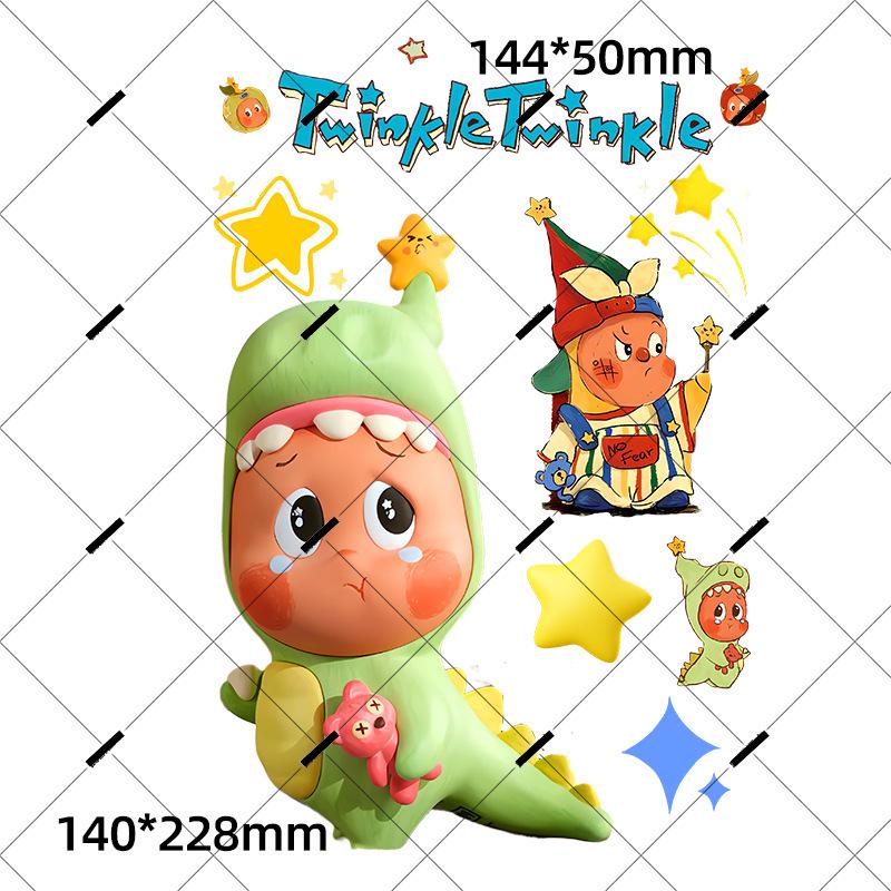 Creative Cartoon Star Electric Motorcycle Waterproof Decals - Cute, Decorative Car Body Stickers