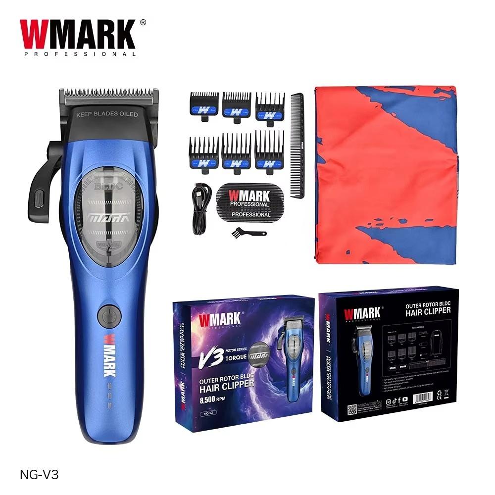 

WMARK Hair Trimmer Professional Outer Rotor BLDC Haircut Machine Cordless Barber Adjustable Hair Clippers Trimmer for Men NG-V3