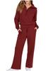Autumn/Winter Casual Sports Set: Zipper Sweatshirt & Wide Leg Pants