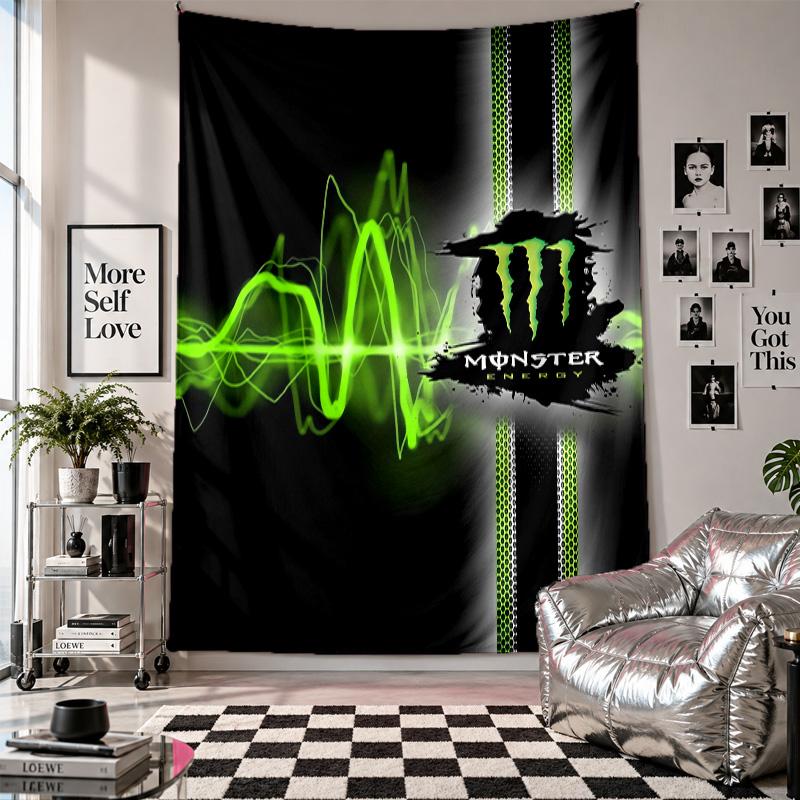 Wall TapestryMonster Energy Art Hanging Cloth Decorative Background Cover for Room Decoration