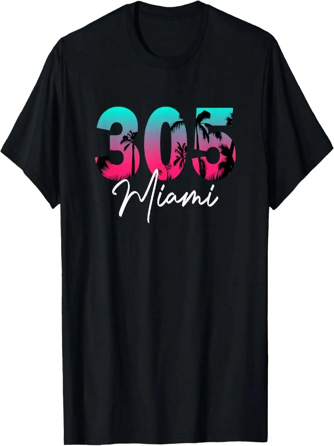 Retro Miami 305 Flamingo Colors T-Shirt S разноцветный